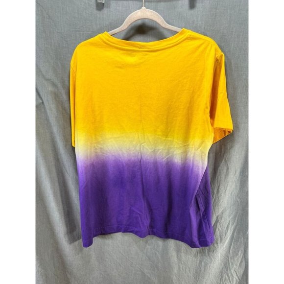 UNKNWN‎ Sport Shirt Adult Large Yellow Purple  Short Sleeve Pullover Tee Mens - Picture 6 of 9
